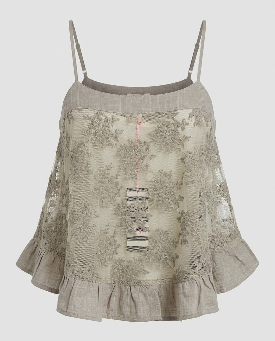 Sleeveless lace blouse / blusa sin mangas de encaje