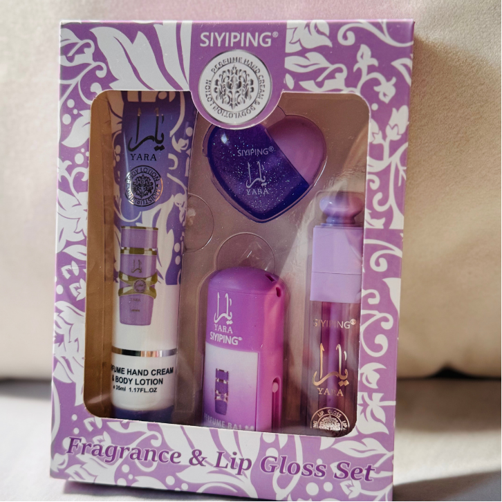 Siyiping Fragrance & Lip Gloss 4-Piece Set