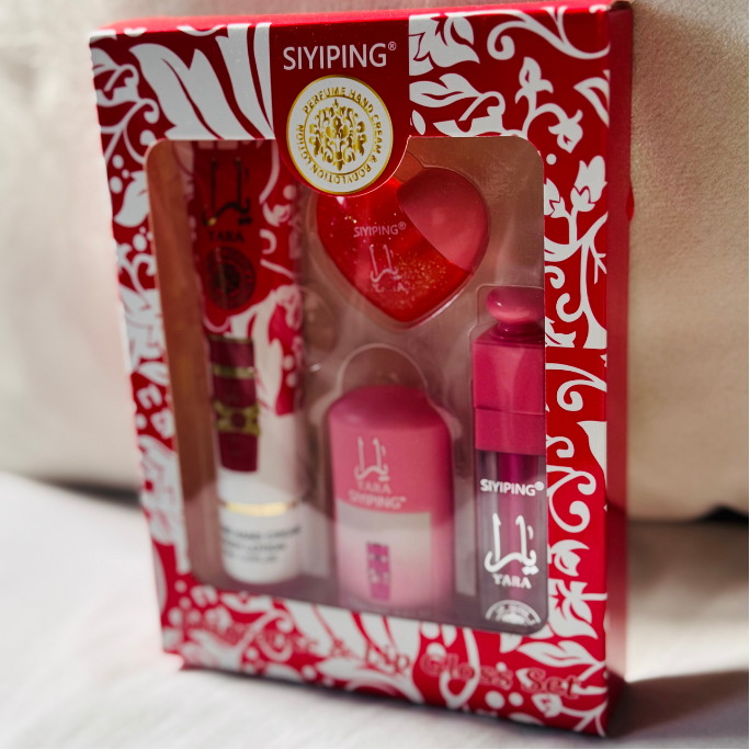 Siyiping Fragrance & Lip Gloss 4-Piece Set