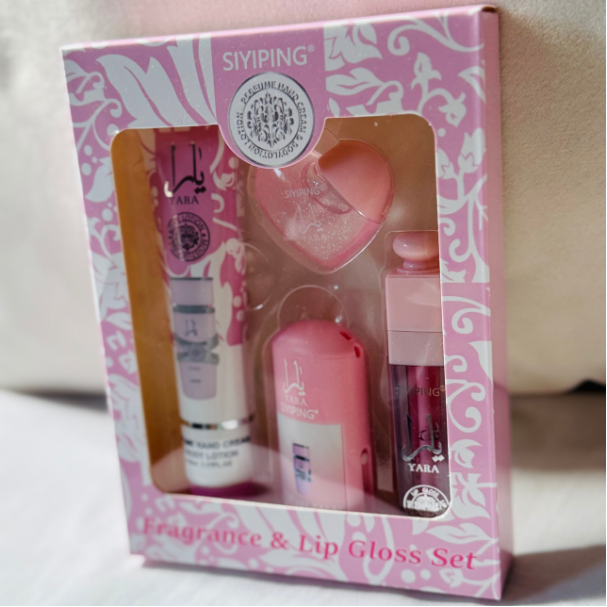 Siyiping Fragrance & Lip Gloss 4-Piece Set