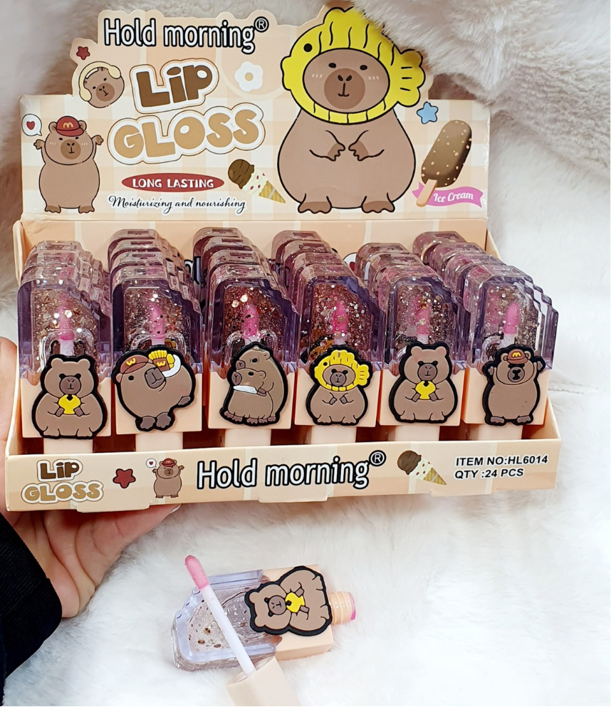Cute Capybara Ice Cream Lip Gloss (1 piece)