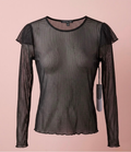 Long sleeve Mesh Blouse sheer