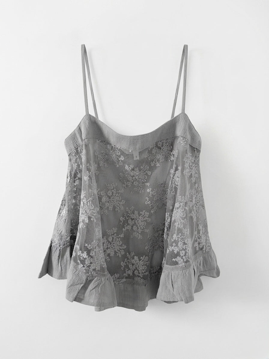 Sleeveless lace blouse / blusa sin mangas de encaje