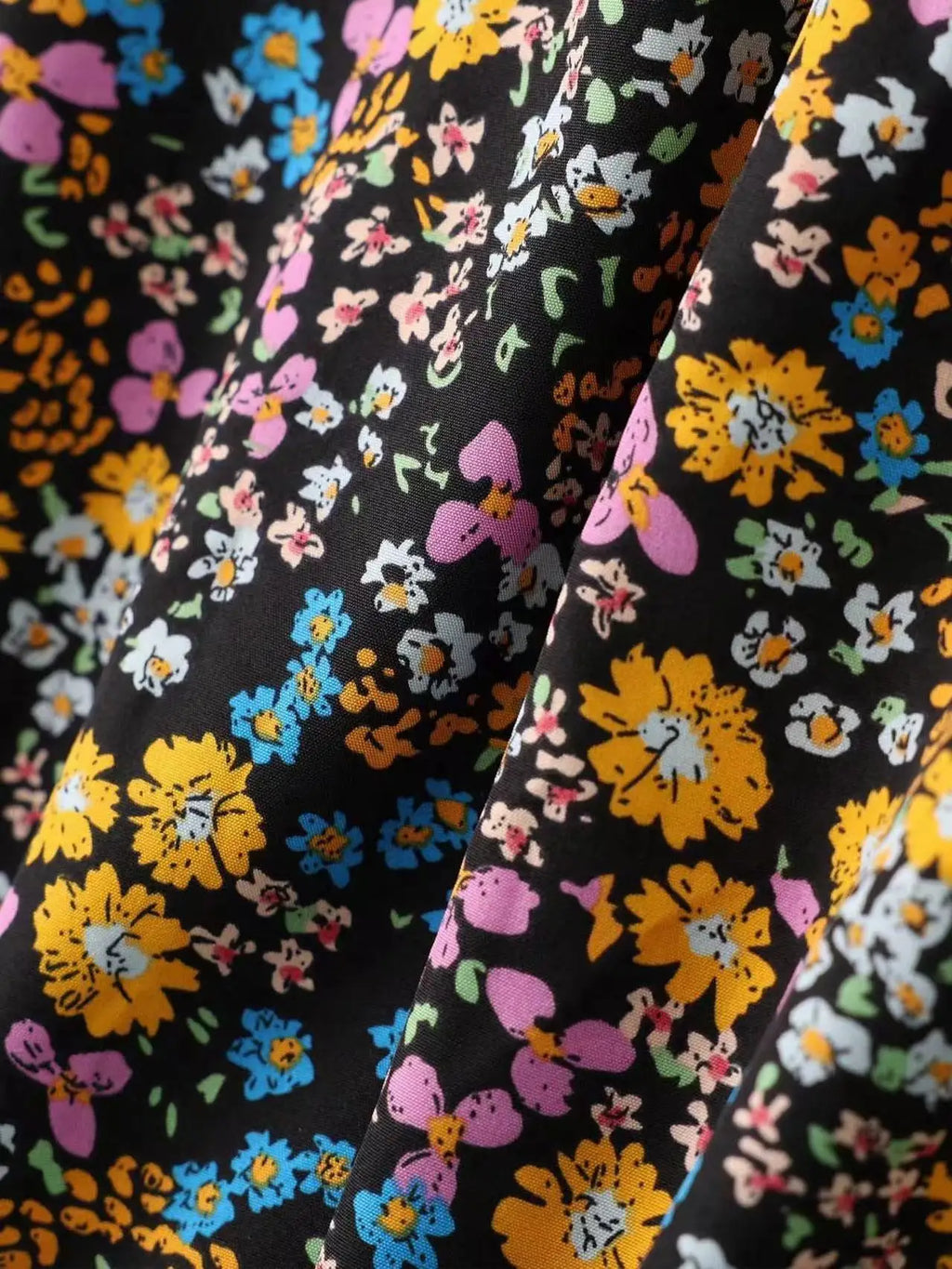Elegant Casual Floral Print Half Skirt High Waist Hip Concealing Midi A-Line Long Dress Versatile for All Occasions